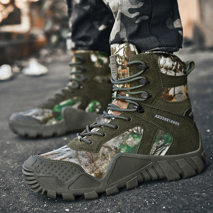 Durable High-Top Tactical Outdoor Hiking Boots For Men