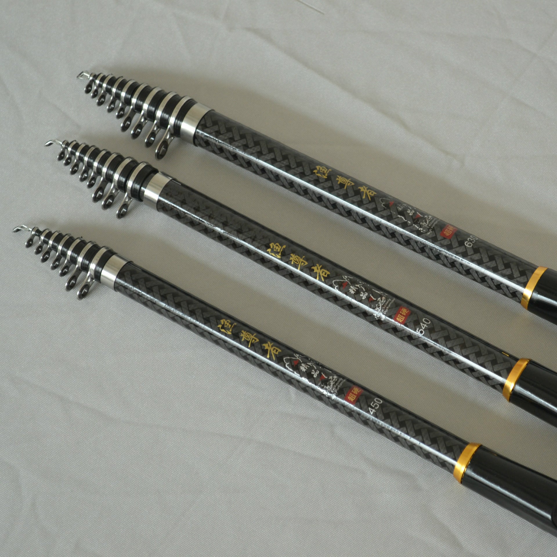 Carbon Rock Fishing Rod Pole Set