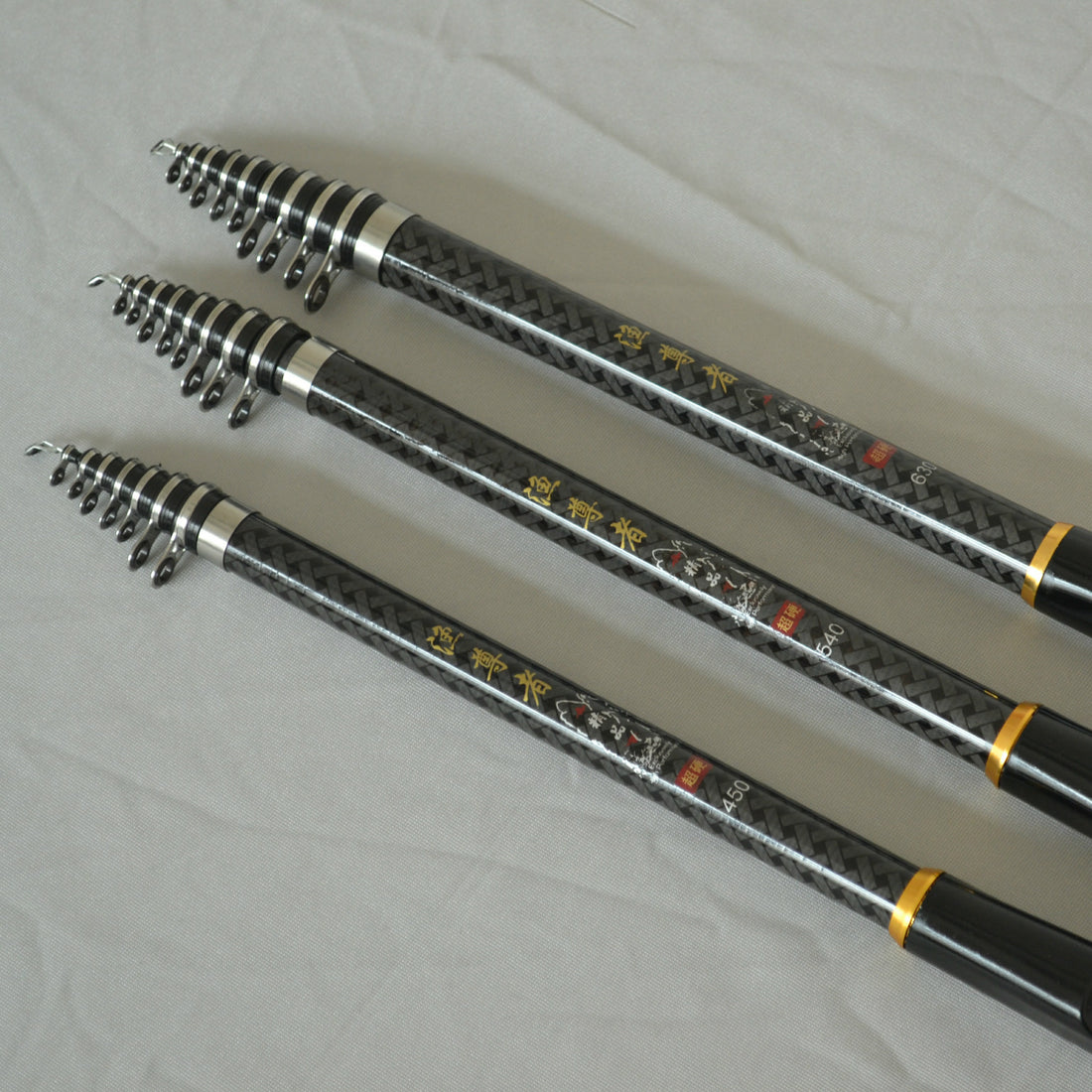 Carbon Rock Fishing Rod Pole Set