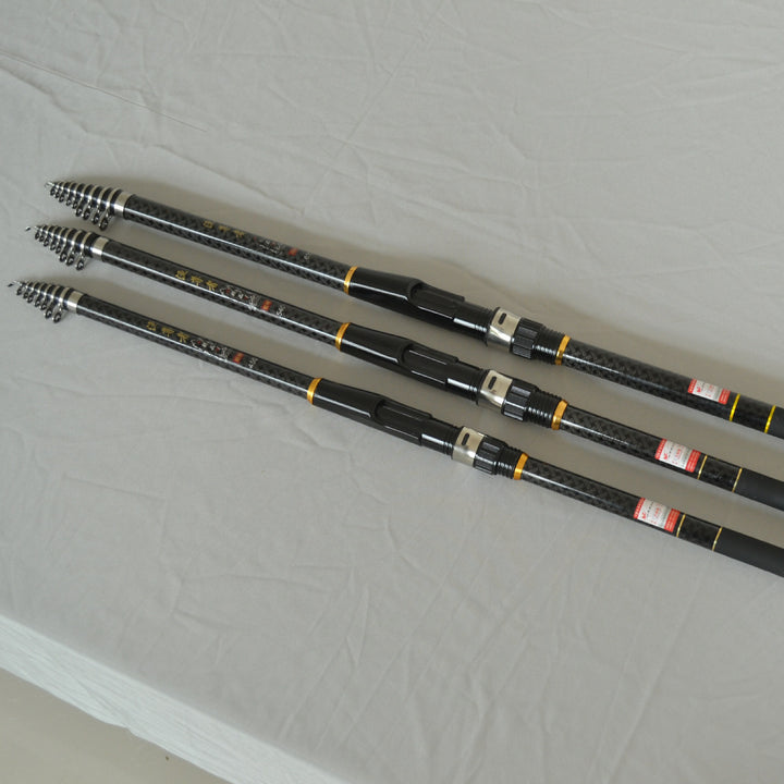 Carbon Rock Fishing Rod Pole Set