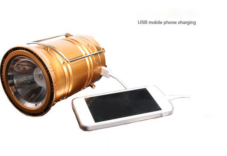 Solar Rechargeable Telescopic Camping Lantern Tent Lamp