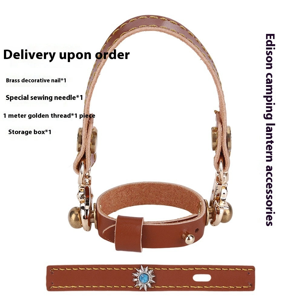 Camping Lantern Leather Hanging Rope Set For Edison Lantern