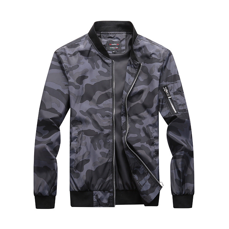 Men's Camouflage Bomber Jacket Coat