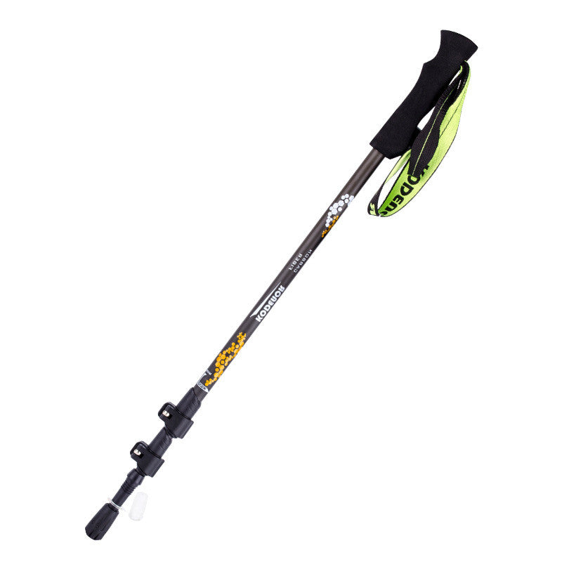 Carbon Fiber Telescopic Folding Trekking Pole Three Section Outer Lock