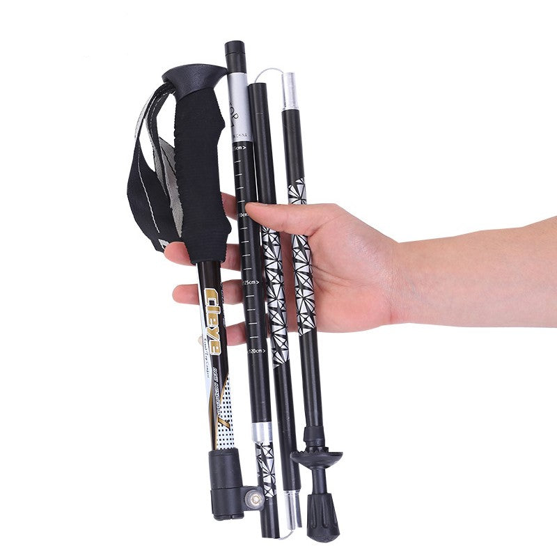 Ultralight Telescopic Folding Trekking Walking Stick