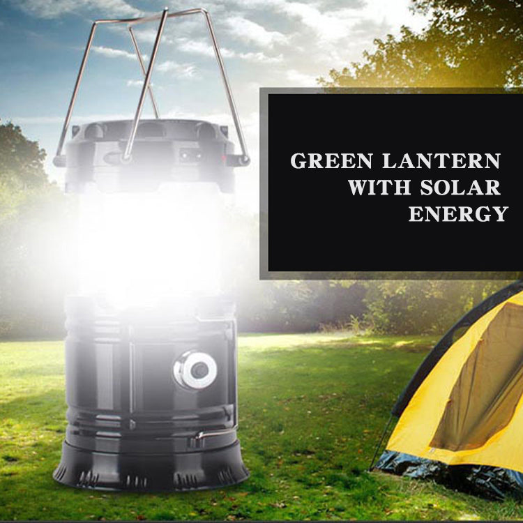 Solar Rechargeable Telescopic Camping Lantern Tent Lamp