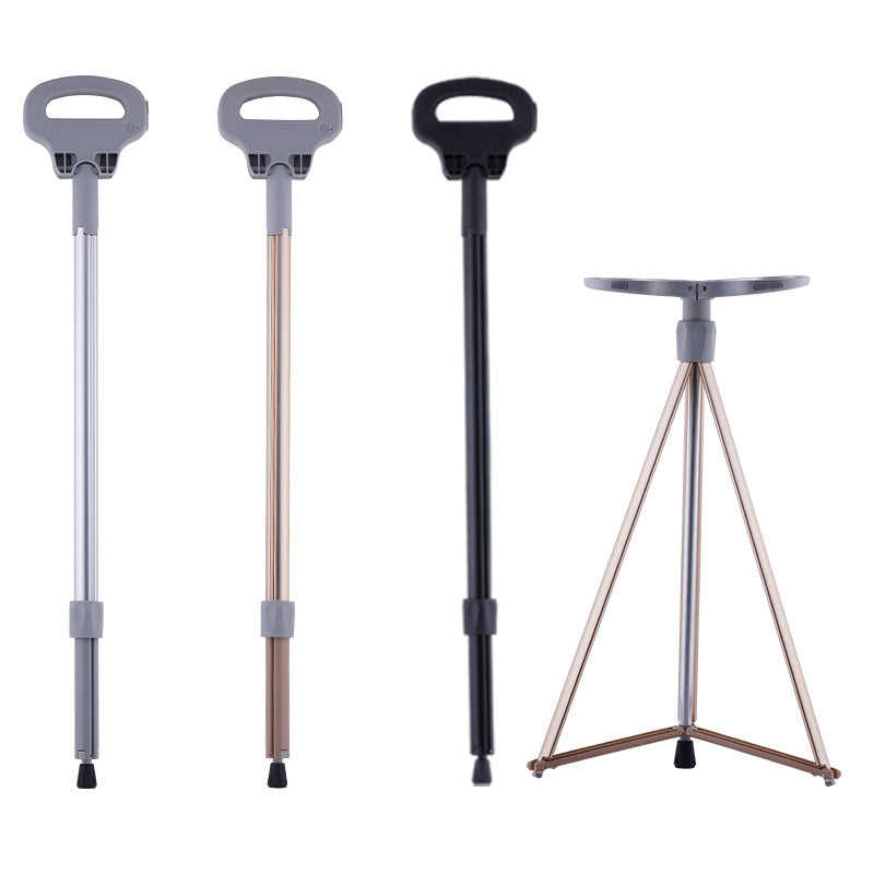 Multifunctional Folding Aluminum Alloy Trekking Pole Crutch