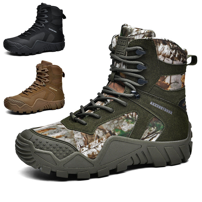 Durable High-Top Tactical Outdoor Hiking Boots For Men