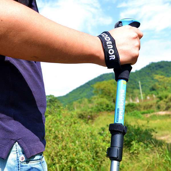 Aluminum Alloy Five Section Folding Trekking Pole Outer Lock