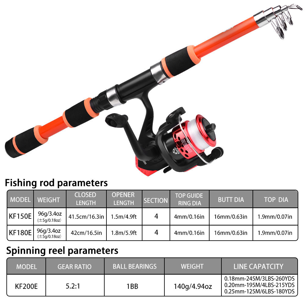 Casting Rod And Reel Combo Fishing Set