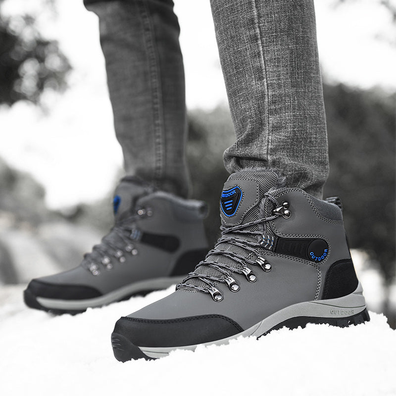 Winter Warm Plush Snow Ankle Hiking Boots For Men