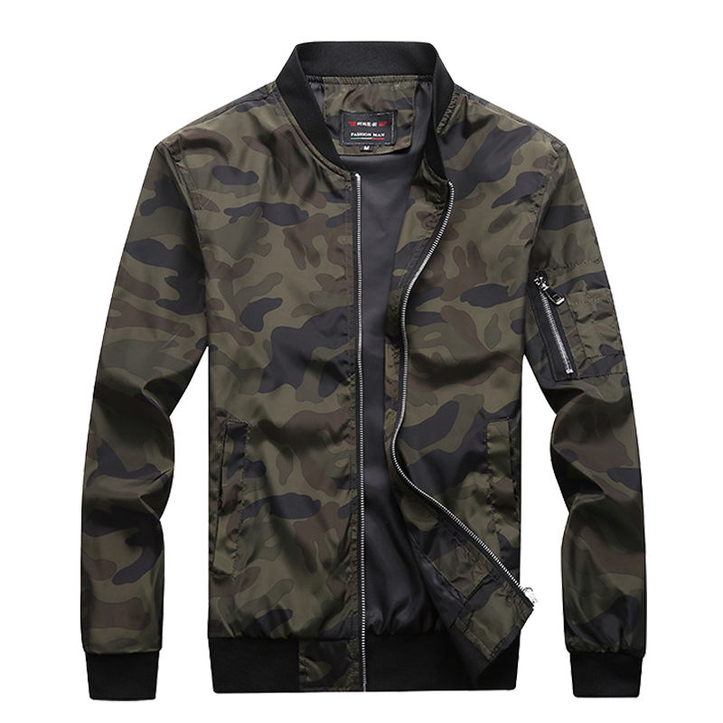 Men's Camouflage Bomber Jacket Coat