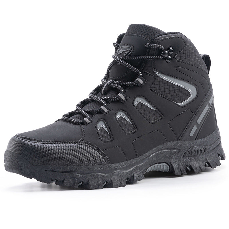 Couple High-Top Waterproof Non-Slip Hiking Mountaineering Shoes