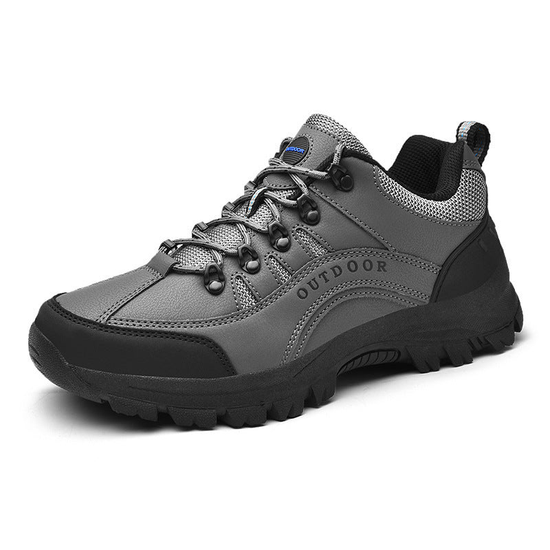 Men’s Leather Low-Top Autumn Winter Hiking Sneakers