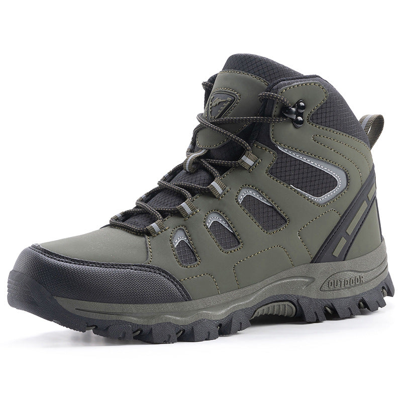 Couple High-Top Waterproof Non-Slip Hiking Mountaineering Shoes