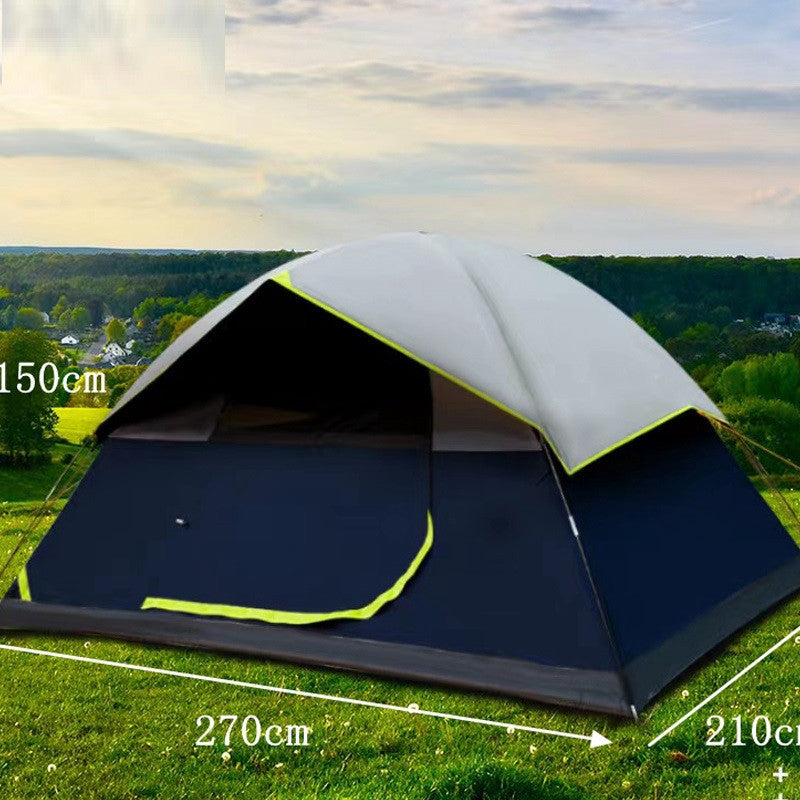 4 Person Black Coated Camping Darkroom Tent