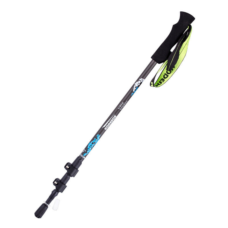 Carbon Fiber Telescopic Folding Trekking Pole Three Section Outer Lock