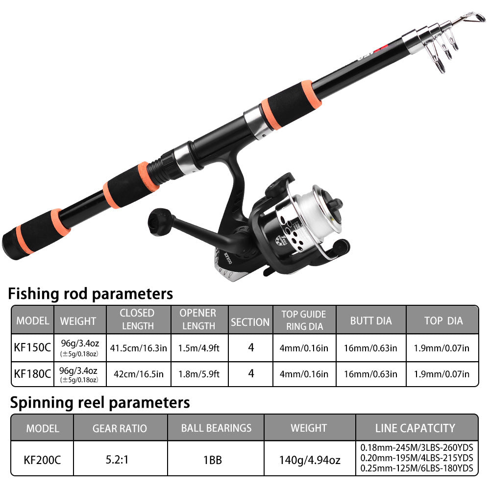 Casting Rod And Reel Combo Fishing Set
