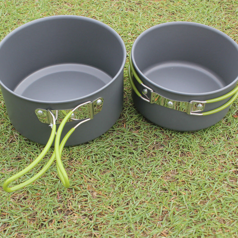 Portable Non-Stick Outdoor Camping Cookware Set For 2-3 Persons