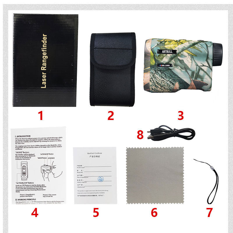 Camouflage Golf Hunting Rangefinder Charging Telescope