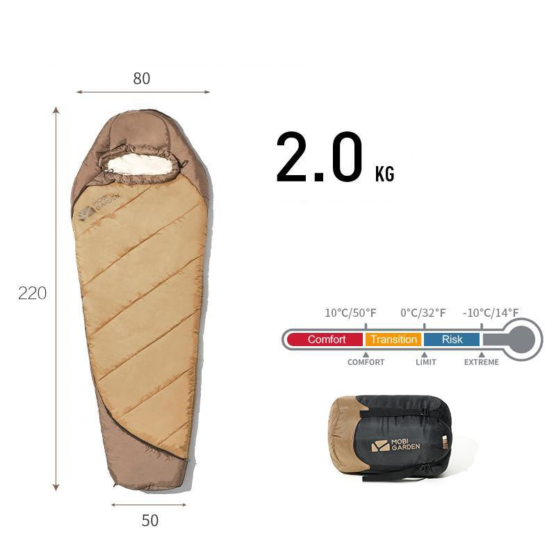 Thickened Mummy Sleeping Bag For Winter Camping