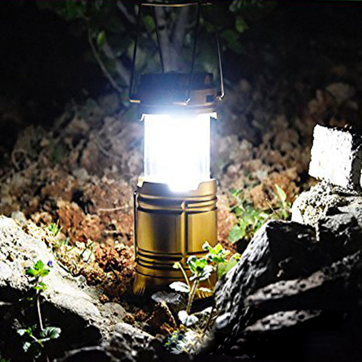 Solar Rechargeable Telescopic Camping Lantern Tent Lamp