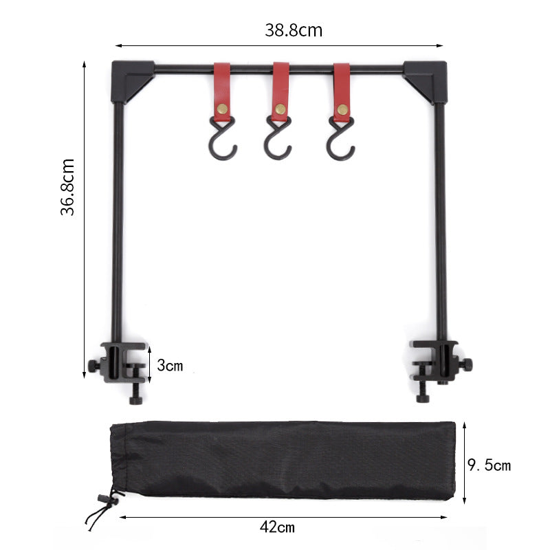 Adjustable Outdoor Camping Desk Rack Hanging Storage Hook Stand