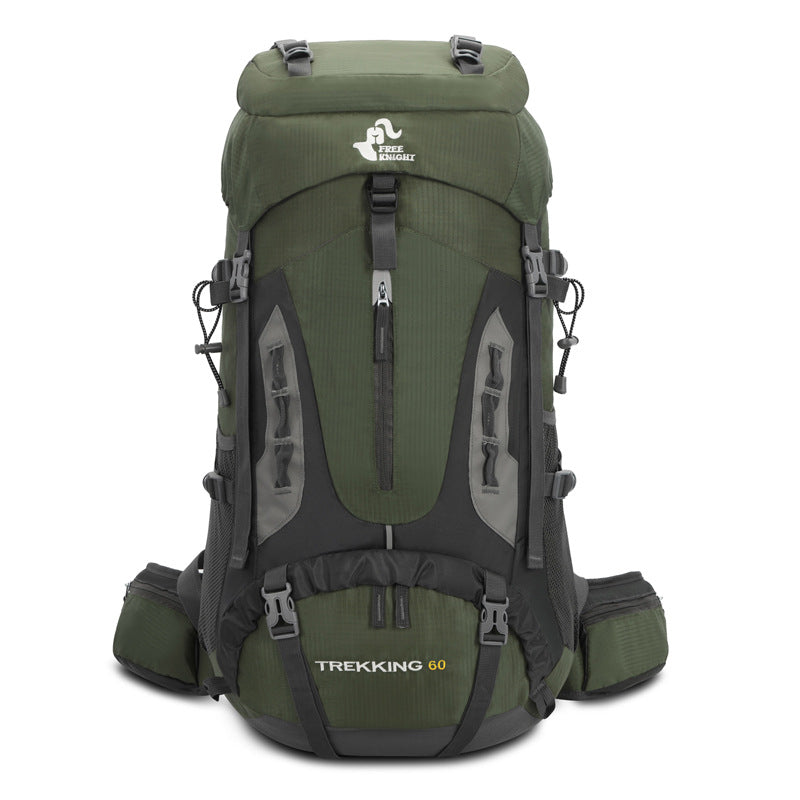 60L Mountaineering Hiking Backpack With Rain Cover
