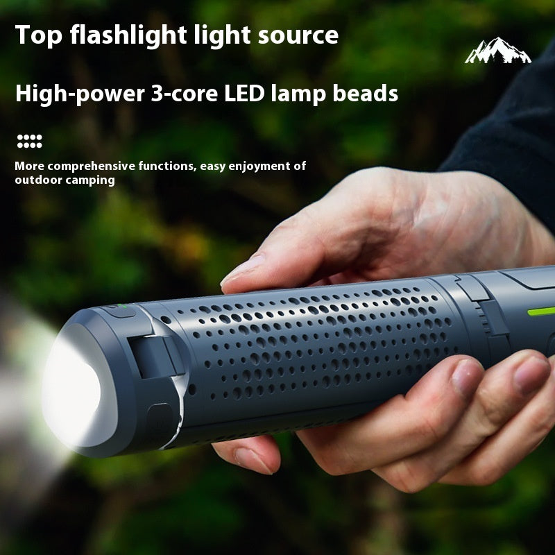 Rechargeable Multifunctional Camping Lantern With Three-Leaf Bracket