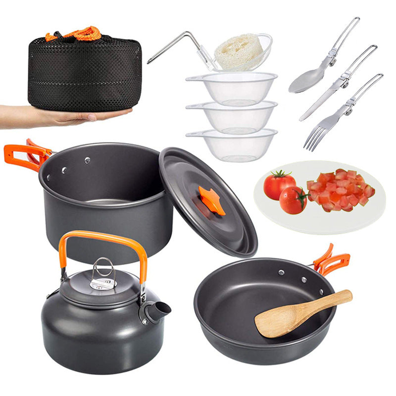 Foldable Mini Camping Cookware Combination Pot Set