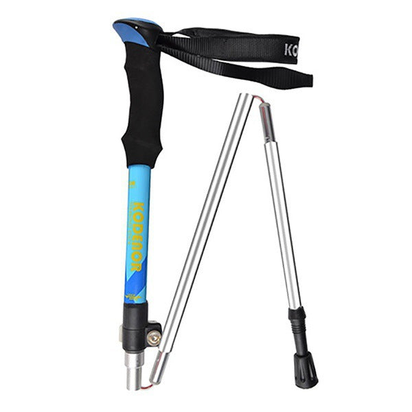 Aluminum Alloy Five Section Folding Trekking Pole Outer Lock