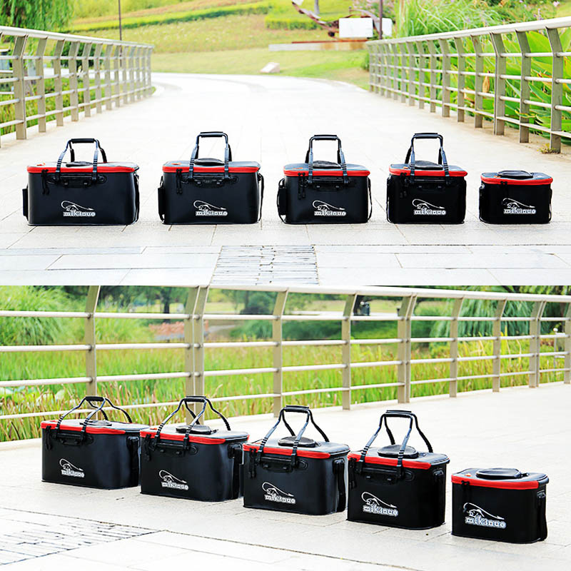 EVA Folding Fishing Tackle Storage Bag Bucket