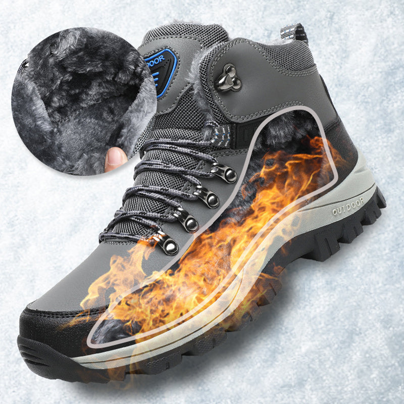 Winter Warm Plush Snow Ankle Hiking Boots For Men