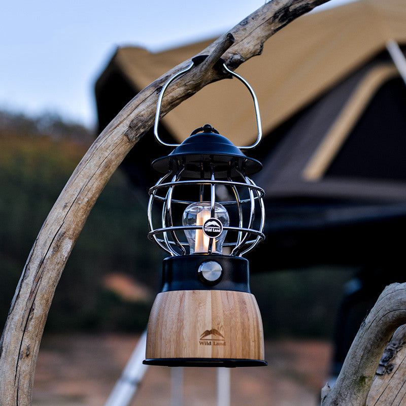 Retro Portable Hanging Tent Camping Atmosphere Lantern Light