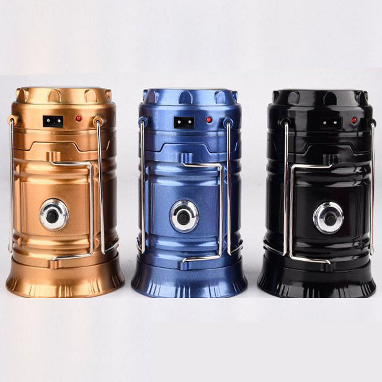 Solar Rechargeable Telescopic Camping Lantern Tent Lamp