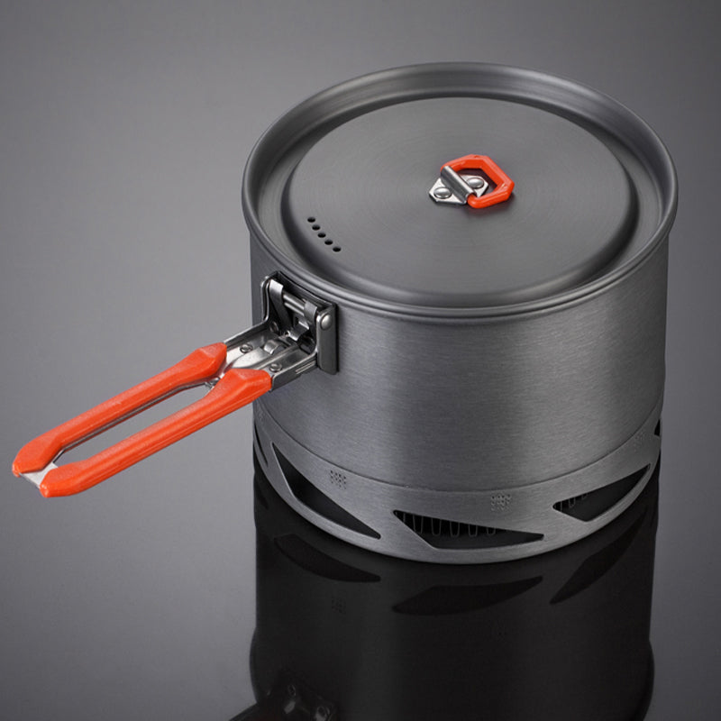Hard Aluminum Camping Cookware Set Heat Exchanger Pot Kettle