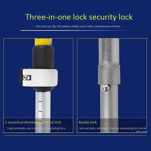 Aluminum Alloy Five Section Folding Trekking Pole Outer Lock