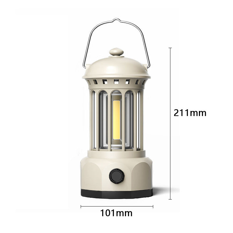 Portable COB Outdoor Camping Lantern Retro Tent Light