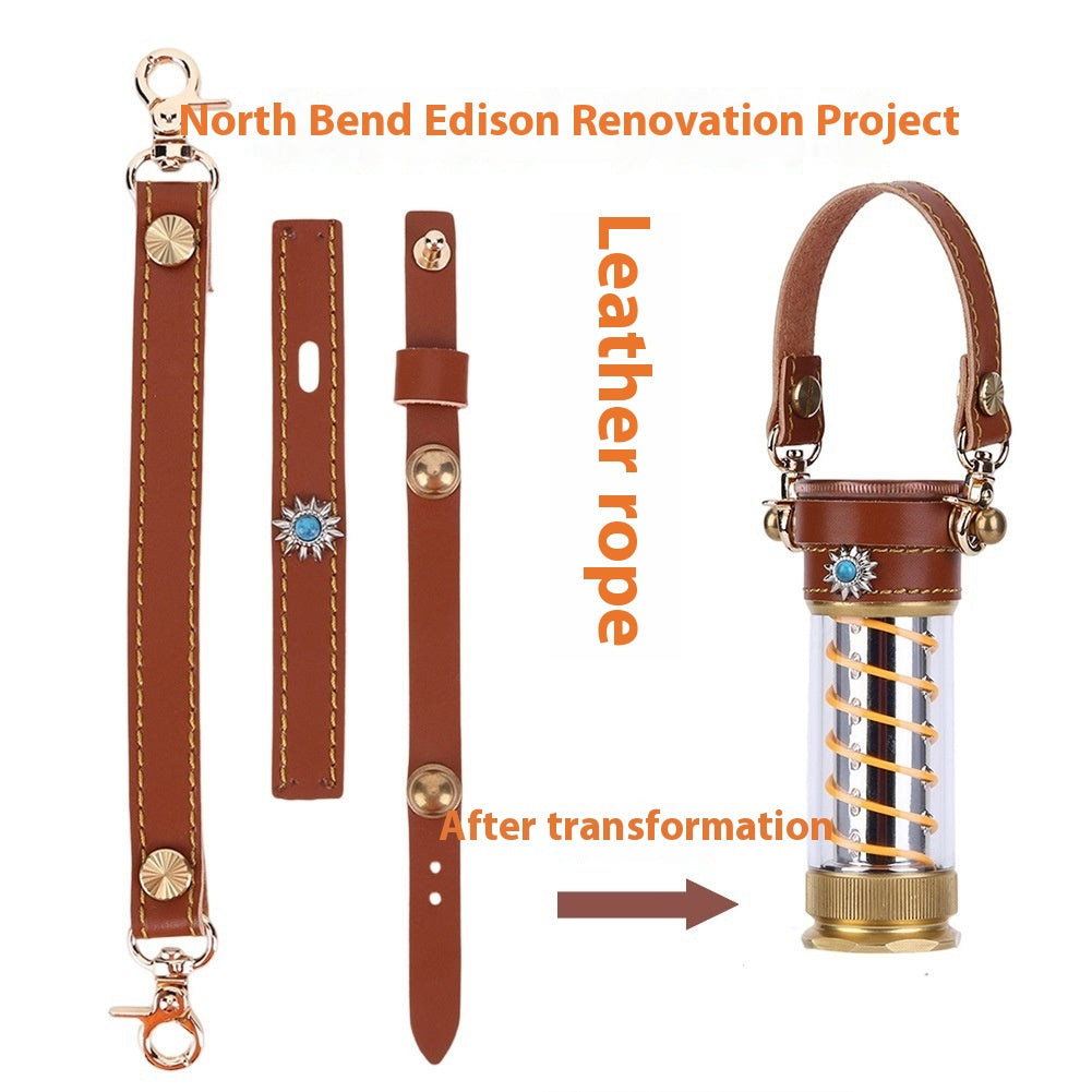 Camping Lantern Leather Hanging Rope Set For Edison Lantern
