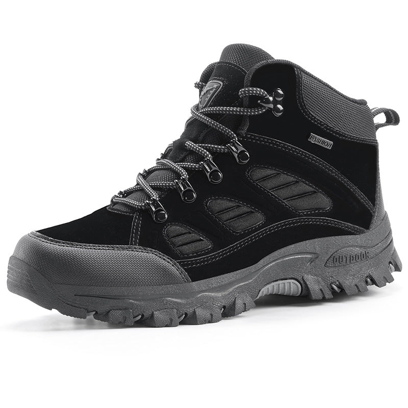 Couple High-Top Waterproof Non-Slip Hiking Mountaineering Shoes