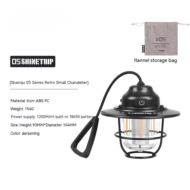 Shanqu Pine Cone Outdoor Camping Lantern Chandelier Lamp