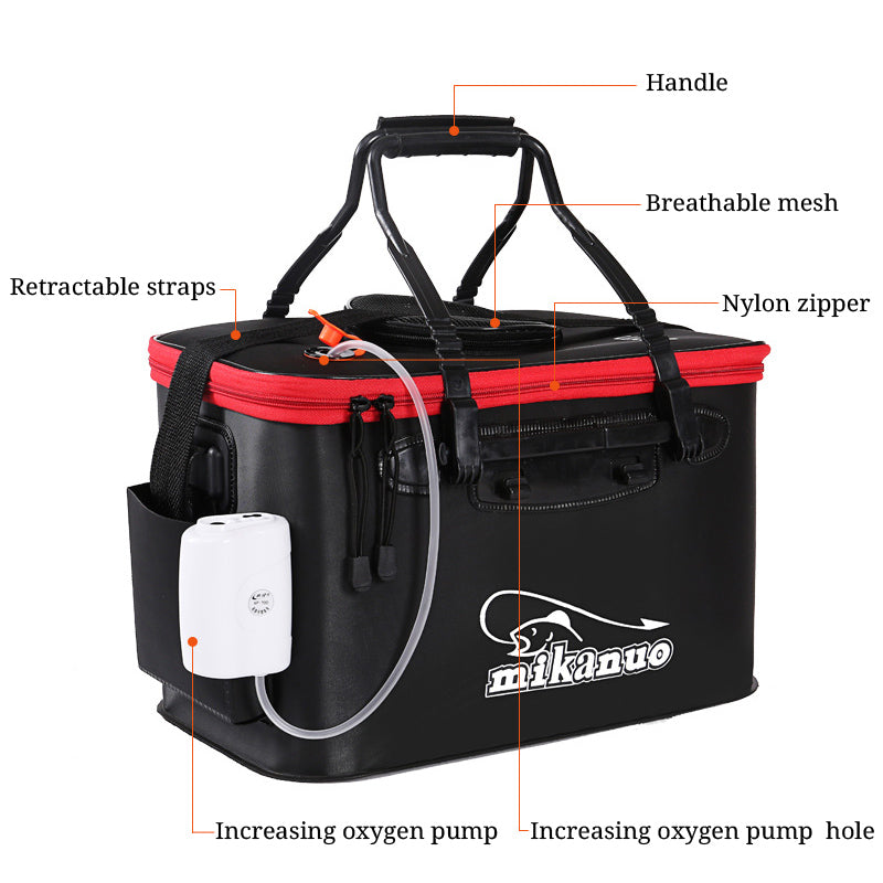 EVA Folding Fishing Tackle Storage Bag Bucket