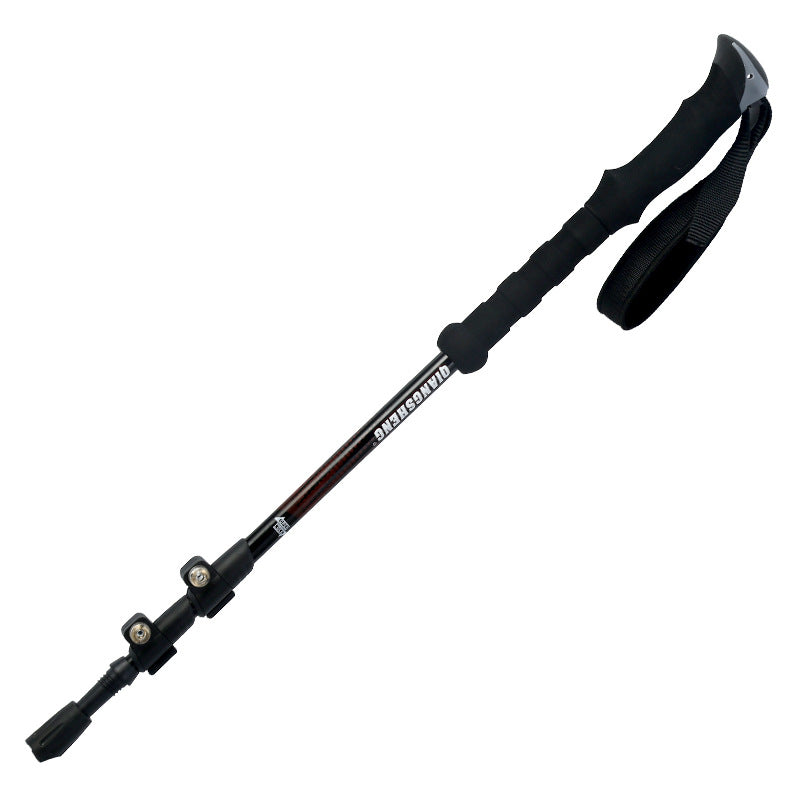 Outer Lock Telescopic Straight Handle Trekking Pole