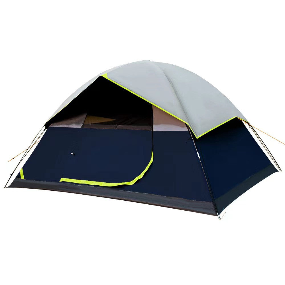 4 Person Black Coated Camping Darkroom Tent