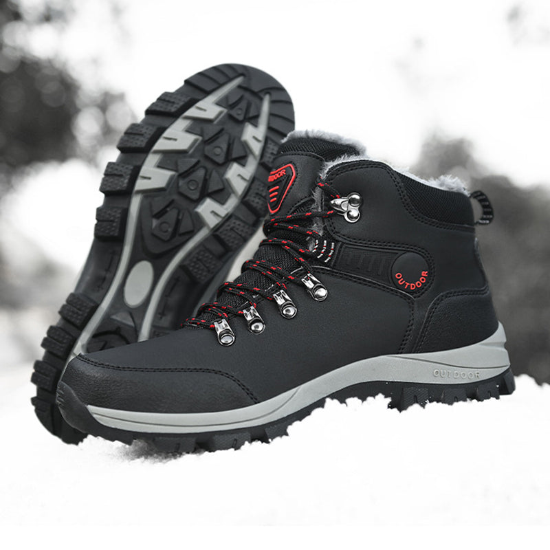 Winter Warm Plush Snow Ankle Hiking Boots For Men