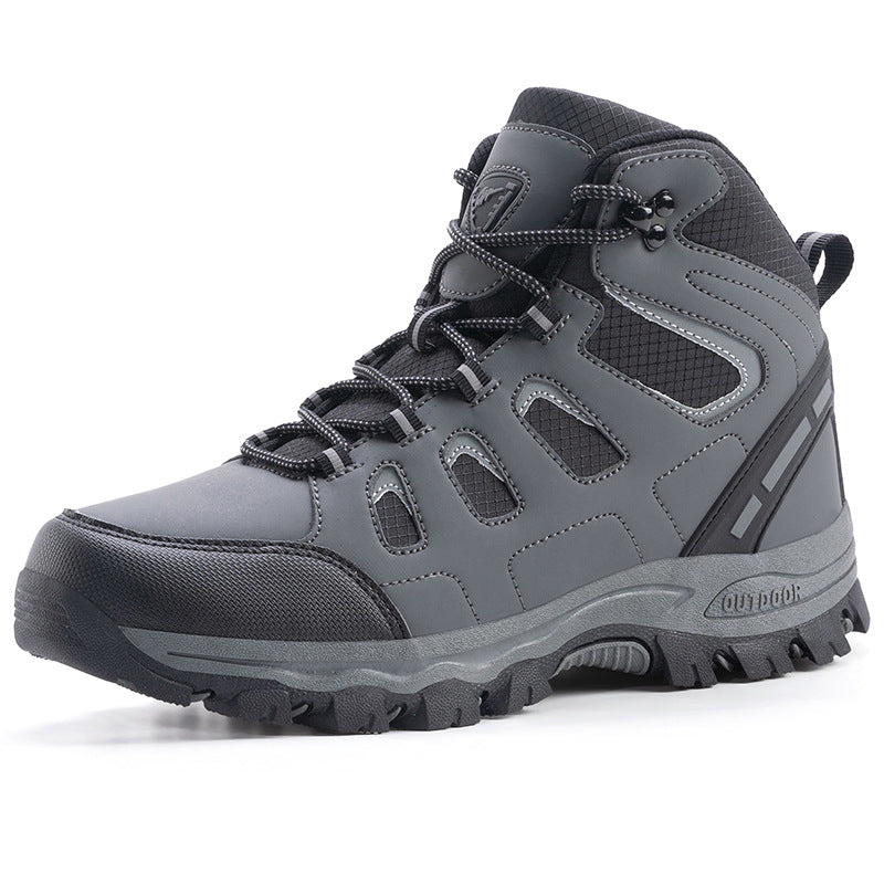 Couple High-Top Waterproof Non-Slip Hiking Mountaineering Shoes