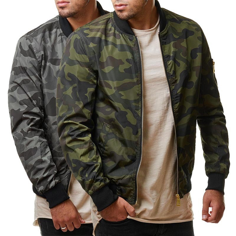 Men's Camouflage Bomber Jacket Coat