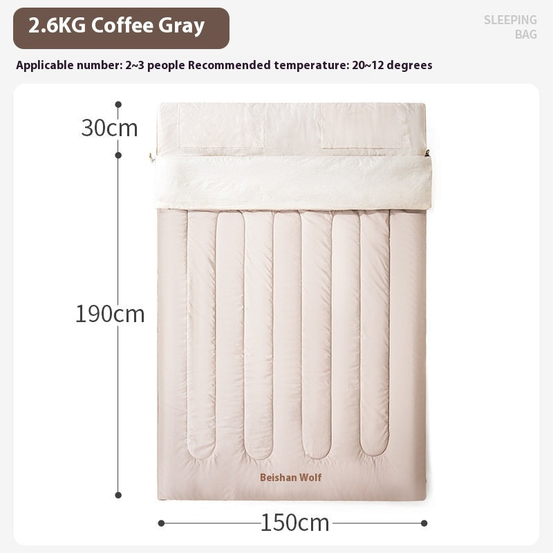 Double Thickened Cold-Protection Camping Sleeping Bag