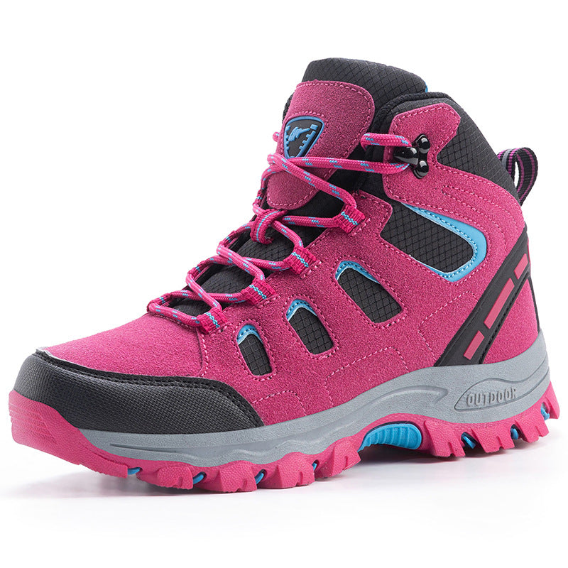 Couple High-Top Waterproof Non-Slip Hiking Mountaineering Shoes