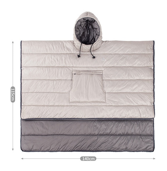 Portable Warm Wearable Camping Sleeping Bag Cloak